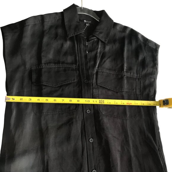 Madewell Sammy Utility Button-Front Mini Dress XS - Picture 9 of 16